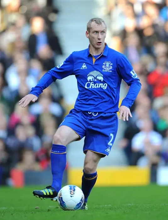 Framed Print : Tony Hibbert in Action: Everton vs. Fulham, Barclays Premier League (2011) Framed Print : Tony Hibbert in Action: Everton vs. Fulham, Barclays Premier League (2011)