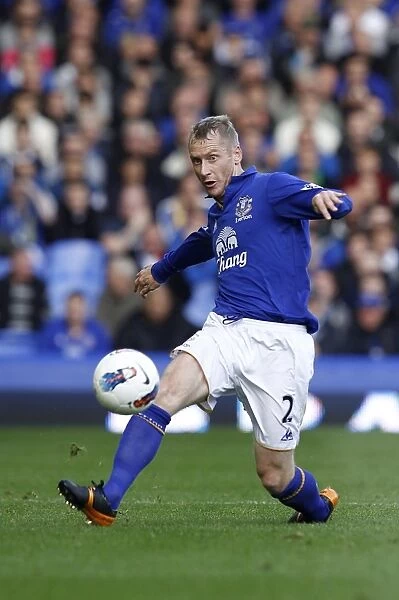 Tony Hibbert in Action: Everton vs Wigan Athletic at Goodison Park, Barclays Premier League (September 17, 2011)