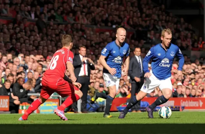 Framed Print : Tony Hibbert in Action: Liverpool vs. Everton - Barclays Premier League at Anfield Framed Print : Tony Hibbert in Action: Liverpool vs. Everton - Barclays Premier League at Anfield