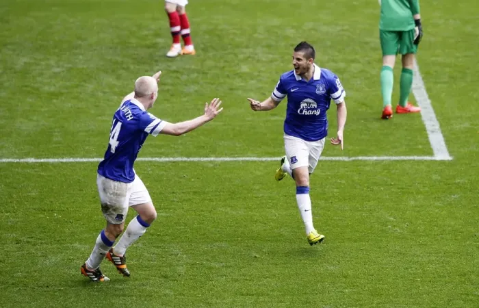 Framed Print : Triumphant Everton: Mirallas, Naismith, and Arteta's Own Goal - Everton's Glorious 3-0 Victory over Arsenal (06-04-2014, Goodison Park) Framed Print : Triumphant Everton: Mirallas, Naismith, and Arteta's Own Goal - Everton's Glorious 3-0 Victory over Arsenal (06-04-2014, Goodison Park)