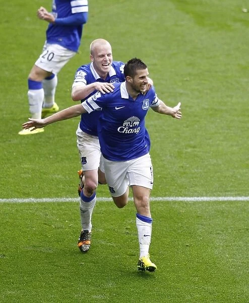 Triumphant Everton: Mirallas, Naismith Rejoice over Arteta's Own Goal (3-0 vs Arsenal, 06-04-2014)