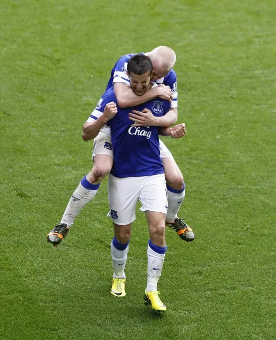 Framed Print : Triumphant Moment: Mirallas, Naismith, and Arteta's Own Goal (3-0: Everton vs Arsenal, Goodison Park, 06-04-2014) Framed Print : Triumphant Moment: Mirallas, Naismith, and Arteta's Own Goal (3-0: Everton vs Arsenal, Goodison Park, 06-04-2014)
