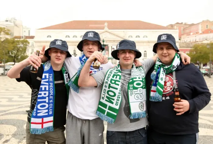 Framed Print : UEFA Europa League - Round of 32 - Second Leg - Sporting Lisbon v Everton - Everton Fans in Lisbon Framed Print : UEFA Europa League - Round of 32 - Second Leg - Sporting Lisbon v Everton - Everton Fans in Lisbon