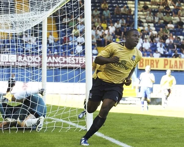 Victor Anichebe celebrates scoring the first goal Mandatory Credit