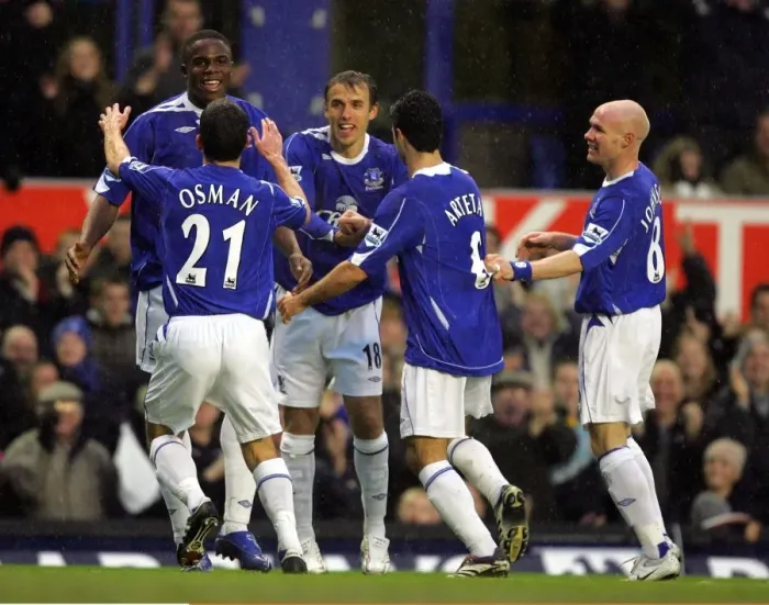 Framed Print : Victor Anichebe celebrates after scoring his teams first goal Framed Print : Victor Anichebe celebrates after scoring his teams first goal