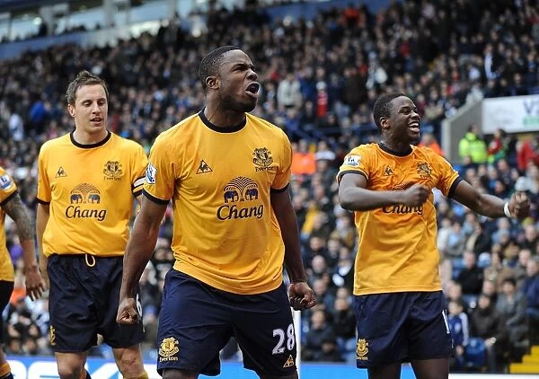 Victor Anichebe Scores the Opener: Everton's Triumph at West Bromwich Albion (01 January 2012)
