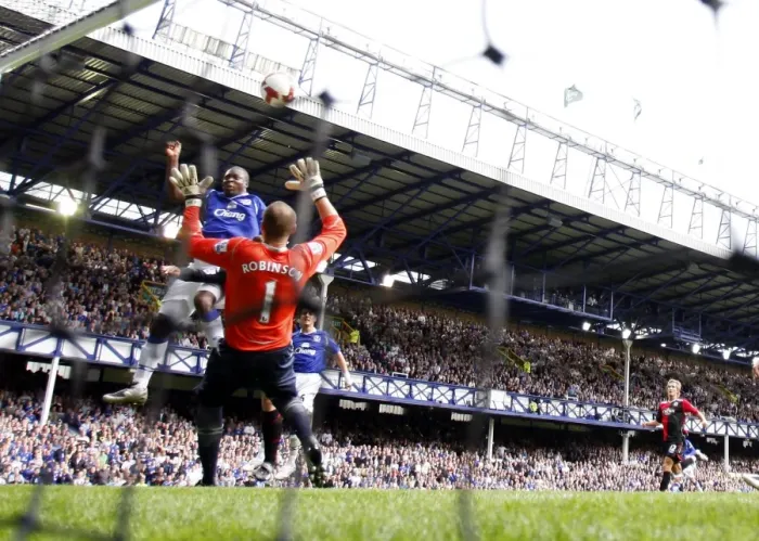 Framed Print : Yakubu Scores the Second Goal: Everton's Victory over Blackburn Rovers in Barclays Premier League (16 / 8 / 08) Framed Print : Yakubu Scores the Second Goal: Everton's Victory over Blackburn Rovers in Barclays Premier League (16 / 8 / 08)