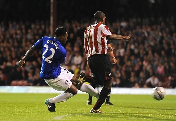 Yakubu's Determined Strike: Brentford vs. Everton, Carling Cup Third Round