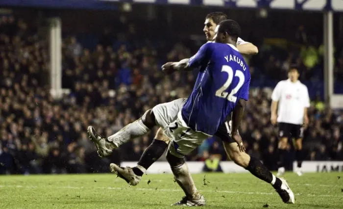 Framed Print : Yakubu's Hat-trick: Everton's Triumph Over Fulham in the Barclays Premier League (8 Dec 2007) Framed Print : Yakubu's Hat-trick: Everton's Triumph Over Fulham in the Barclays Premier League (8 Dec 2007)