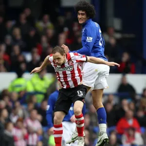 Aerial Clash: Fellaini vs. Vaughan at Goodison Park - Everton vs. Sunderland, Premier League (09 April 2012) Aerial Clash: Fellaini vs. Vaughan at Goodison Park - Everton vs. Sunderland, Premier League (09 April 2012)