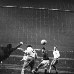 Alex Young scores against Burnley in 1962