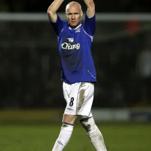 Andrew Johnson of Everton applauds the travelling fans Andrew Johnson of Everton applauds the travelling fans