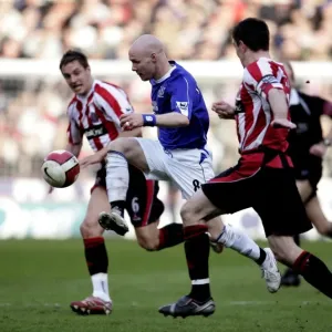 Andy Johnson vs. Jagielka and Morgan: Sheffield United vs. Everton Andy Johnson vs. Jagielka and Morgan: Sheffield United vs. Everton
