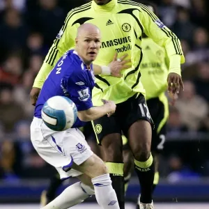 Andy Johnson vs. John Obi Mikel: A Battle at Goodison Park, Everton vs. Chelsea, Barclays Premier League, 17 April 2008 Andy Johnson vs. John Obi Mikel: A Battle at Goodison Park, Everton vs. Chelsea, Barclays Premier League, 17 April 2008