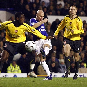 Andy Johnson's Thrilling Shot: Everton vs. Arsenal in Carling Cup Fourth Round