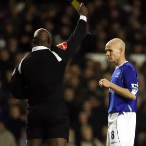 Andy Johnson's Yellow Card: Everton vs. Bolton Wanderers in FA Barclays Premiership, Goodison Park (18/11/06) Andy Johnson's Yellow Card: Everton vs. Bolton Wanderers in FA Barclays Premiership, Goodison Park (18/11/06)
