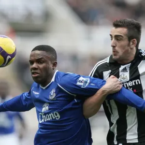 Anichebe vs Enrique: A Fierce Battle at St. James Park - Newcastle United vs Everton, Barclays Premier League, 2009 Anichebe vs Enrique: A Fierce Battle at St. James Park - Newcastle United vs Everton, Barclays Premier League, 2009