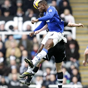 Anichebe vs Newcastle: Everton Footballer in Action during Barclays Premier League Clash, 2009