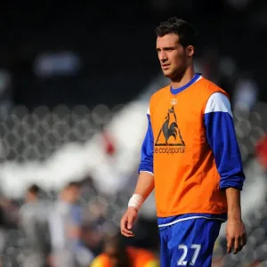 Apostolos Vellios Scores the Winning Goal for Everton Against Fulham in the Barclays Premier League (23 October 2011, Craven Cottage)