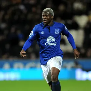 Arouna Kone in Action: Everton vs. Hull City - Barclays Premier League