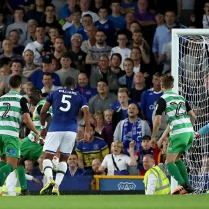 Print of Arouna Kone Scoring Fourth Goal in EFL Cup Print of Arouna Kone Scoring Fourth Goal in EFL Cup