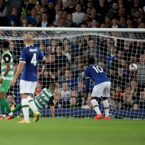 Print of Arouna Kone's Goal in Everton vs Yeovil Town EFL Cup Match Print of Arouna Kone's Goal in Everton vs Yeovil Town EFL Cup Match