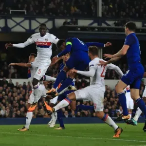 Ashley Williams Scores First Goal for Everton in Europa League Clash against Olympique Lyonnais at Goodison Park Ashley Williams Scores First Goal for Everton in Europa League Clash against Olympique Lyonnais at Goodison Park