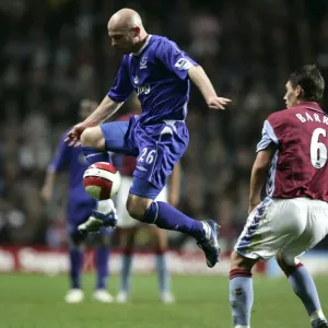 Aston Villa v Everton Lee Carsley in action against Gareth Barry Aston Villa v Everton Lee Carsley in action against Gareth Barry