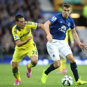 Print of Azpilicueta vs. Coleman at Goodison Park Print of Azpilicueta vs. Coleman at Goodison Park