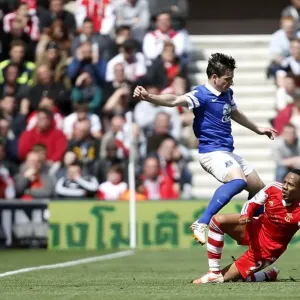 Print of Baines vs Clyne at St Mary's Print of Baines vs Clyne at St Mary's