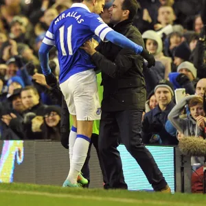 Premier League Photographic Print Collection: Everton 2 v Aston Villa 1 : Goodison Park : 01-02-2014