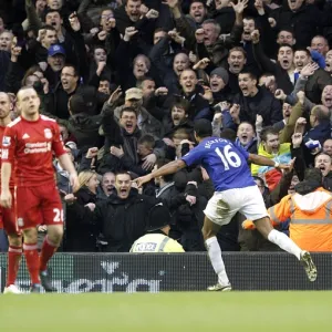 Premier League Framed Print Collection: 16 January 2011 Liverpool v Everton