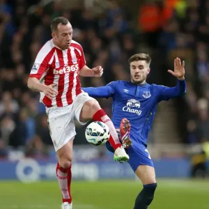 Battle for the Ball: Charlie Adam vs. Luke Garbutt - Everton vs. Stoke City, Premier League Battle for the Ball: Charlie Adam vs. Luke Garbutt - Everton vs. Stoke City, Premier League