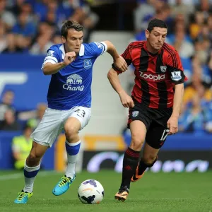Battle for the Ball: Coleman vs. Dorrans - Everton vs. West Bromwich Albion, 2013 Premier League Rivalry Battle for the Ball: Coleman vs. Dorrans - Everton vs. West Bromwich Albion, 2013 Premier League Rivalry