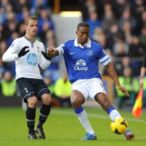 Battle for the Ball: Everton vs. Tottenham Hotspur - A Tie at Goodison Park (Roberto Soldado vs. Sylvain Distin) Battle for the Ball: Everton vs. Tottenham Hotspur - A Tie at Goodison Park (Roberto Soldado vs. Sylvain Distin)