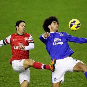 Battle for the Ball: Fellaini vs. Arteta - Everton vs. Arsenal Rivalry (1-1), Premier League (November 28, 2012), Goodison Park