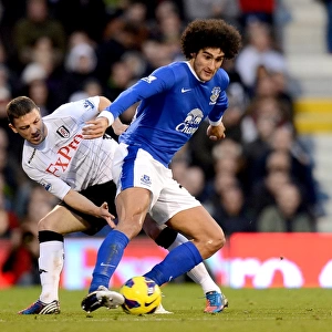 Battle for the Ball: Fellaini vs. Baird - Fulham vs. Everton (Barclays Premier League, Craven Cottage, 03-11-2012)
