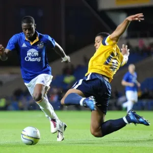 Battle for the Ball: Femi Oregbiru of Everton and Ryan James of Oxford United Clash in Pre-Season Friendly (2011) Battle for the Ball: Femi Oregbiru of Everton and Ryan James of Oxford United Clash in Pre-Season Friendly (2011)