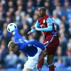 Battle for the Ball: Hibbert vs. Young at Goodison Park - Everton vs. Aston Villa, Premier League (2011) Battle for the Ball: Hibbert vs. Young at Goodison Park - Everton vs. Aston Villa, Premier League (2011)