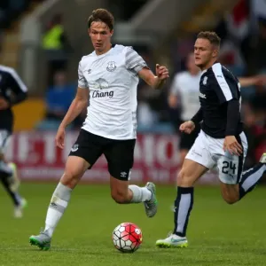 Battle for the Ball: Kieran Dowell vs. Andy Black - Everton's Pre-Season Clash at Dundee Battle for the Ball: Kieran Dowell vs. Andy Black - Everton's Pre-Season Clash at Dundee