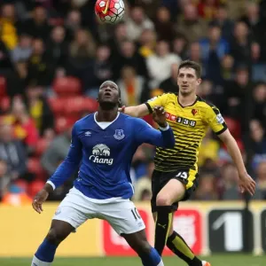 Battle for the Ball: Lukaku vs. Cathcart - Premier League Showdown Battle for the Ball: Lukaku vs. Cathcart - Premier League Showdown