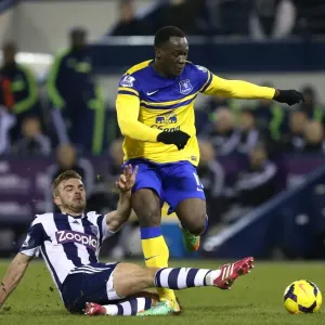 Print of Lukaku vs Morrison in Premier League Action Print of Lukaku vs Morrison in Premier League Action