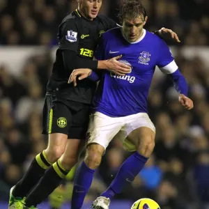 Battle for the Ball: McCarthy vs. Jelavic at Goodison Park - Everton vs. Wigan Athletic (December 26, 2012: Everton 2-1) Battle for the Ball: McCarthy vs. Jelavic at Goodison Park - Everton vs. Wigan Athletic (December 26, 2012: Everton 2-1)