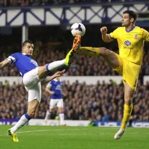 Battle for the Ball: Mirallas vs. Dann - Crystal Palace's Victory over Everton (16-04-2014, Goodison Park)