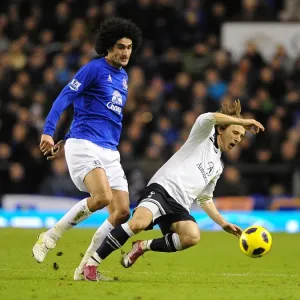 Battle for the Ball: Modric vs. Fellaini - Everton vs. Tottenham Hotspur, Premier League Rivalry (05.01.2011, Goodison Park) Battle for the Ball: Modric vs. Fellaini - Everton vs. Tottenham Hotspur, Premier League Rivalry (05.01.2011, Goodison Park)