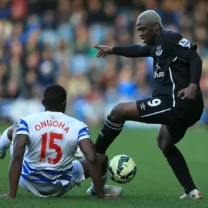 Battle for the Ball: Onuoha vs. Kone - Queens Park Rangers vs. Everton Battle for the Ball: Onuoha vs. Kone - Queens Park Rangers vs. Everton