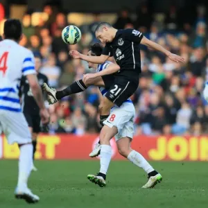 Battle for the Ball: Osman vs. Barton - Everton vs. Queens Park Rangers, Premier League Battle for the Ball: Osman vs. Barton - Everton vs. Queens Park Rangers, Premier League