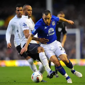 Battle for the Ball: Osman vs. Kaboul - Everton vs. Tottenham Premier League Clash (10 March 2012, Goodison Park) Battle for the Ball: Osman vs. Kaboul - Everton vs. Tottenham Premier League Clash (10 March 2012, Goodison Park)