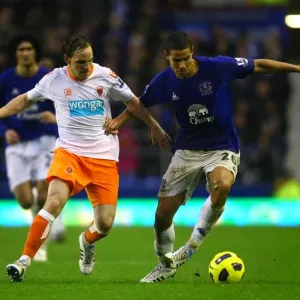 Battle for the Ball: Rodwell vs Vaughan at Goodison Park (Everton vs Blackpool, Barclays Premier League, 5 February 2011) Battle for the Ball: Rodwell vs Vaughan at Goodison Park (Everton vs Blackpool, Barclays Premier League, 5 February 2011)