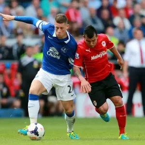 Battle for the Ball: Ross Barkley vs Gary Medel - A Premier League Clash at Cardiff City (31-08-2013) Battle for the Ball: Ross Barkley vs Gary Medel - A Premier League Clash at Cardiff City (31-08-2013)